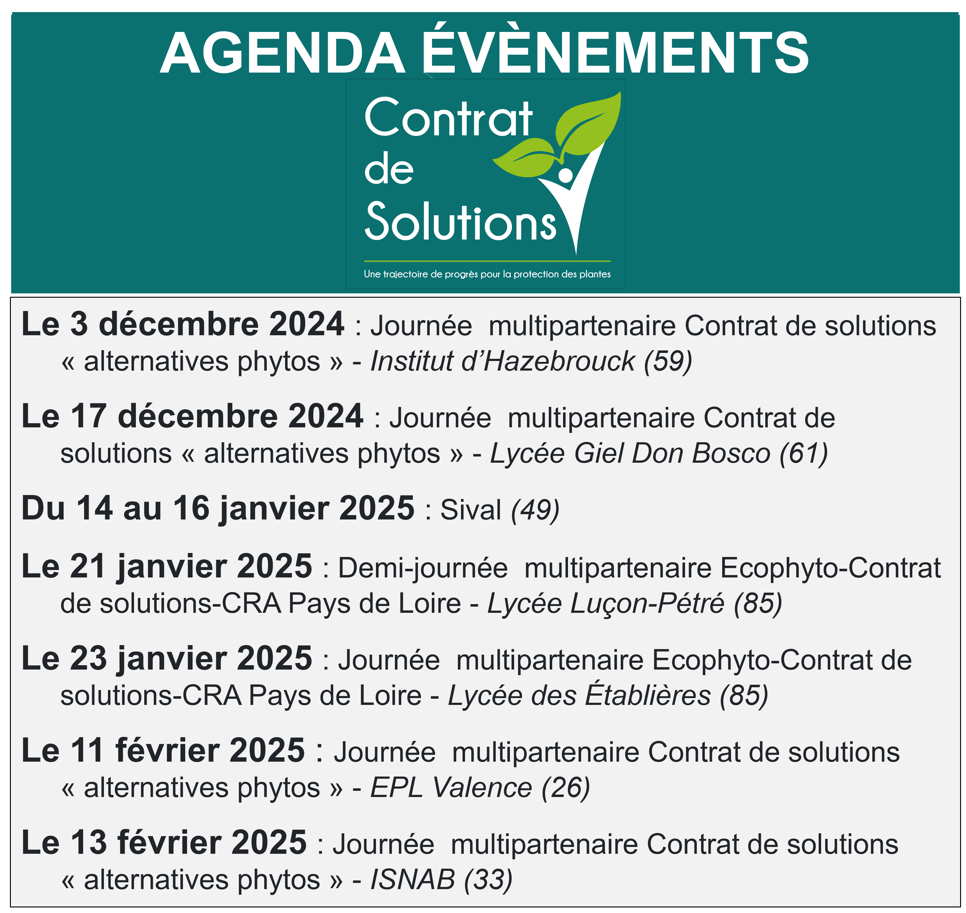 Agenda octobre 2024