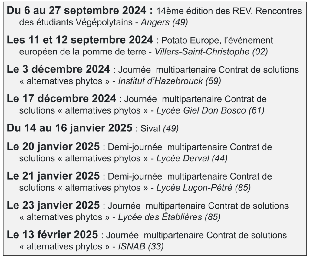 Agenda octobre 2024