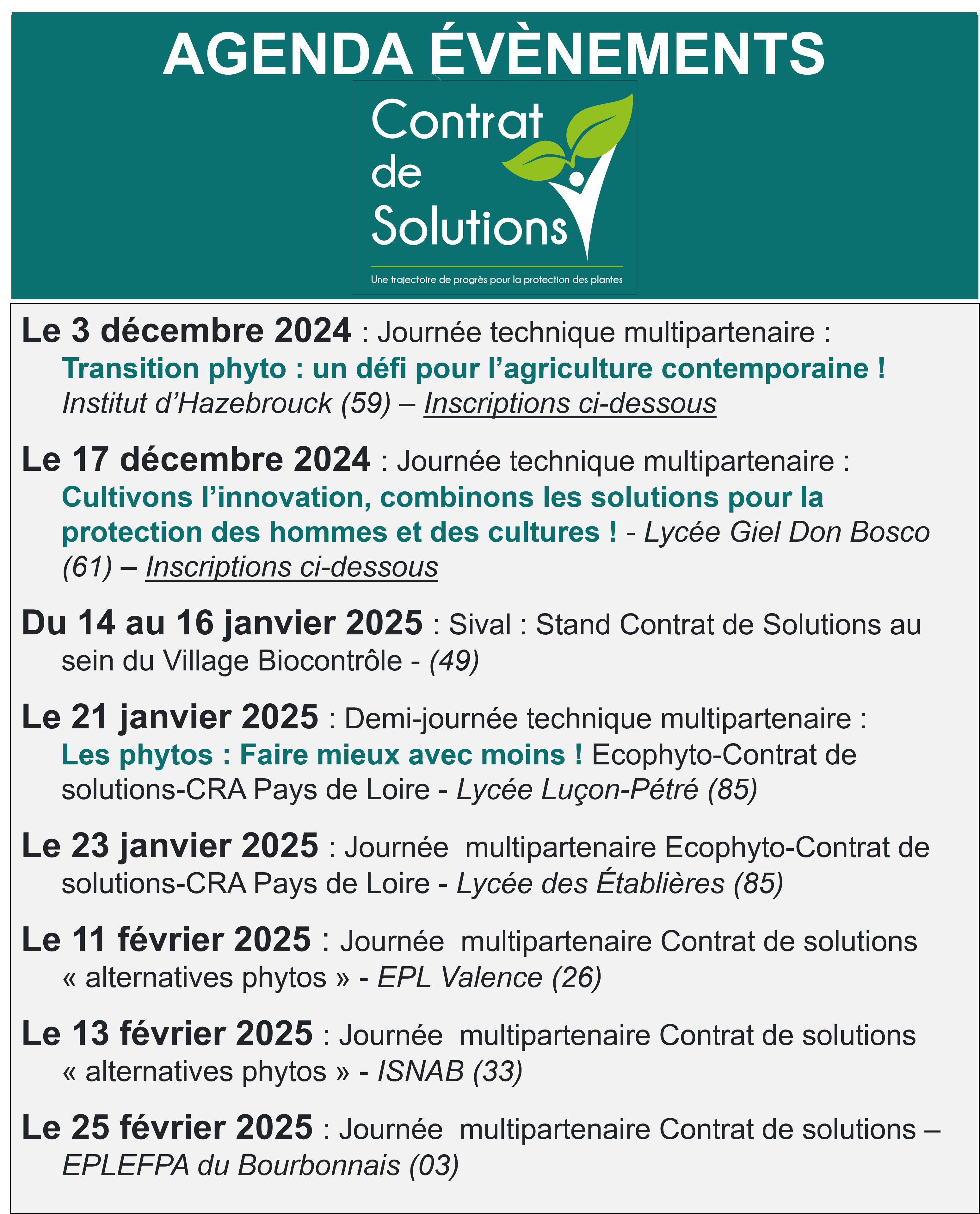 Agenda novembre 2024