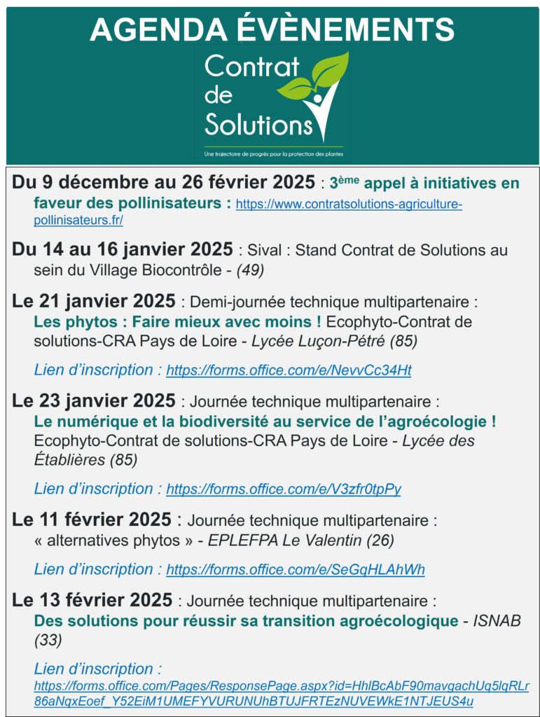 Agenda Janvier 2025